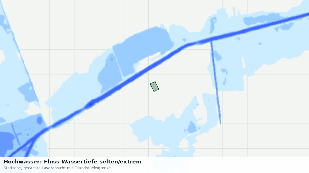 Statische Kartenansicht: Hochwasser: Fluss-Wassertiefe selten/extrem