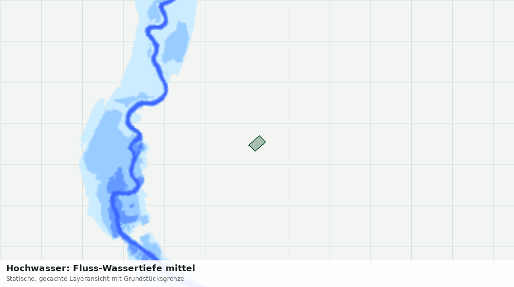 Statische Kartenansicht: Hochwasser: Fluss-Wassertiefe mittel