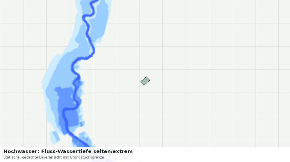 Statische Kartenansicht: Hochwasser: Fluss-Wassertiefe selten/extrem