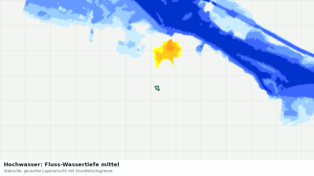 Statische Kartenansicht: Hochwasser: Fluss-Wassertiefe mittel