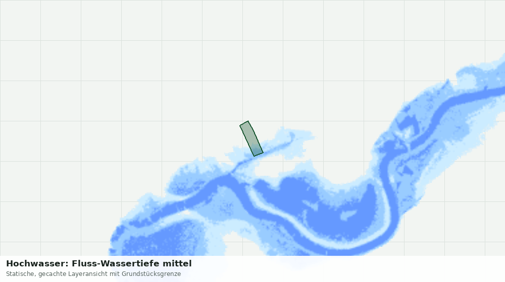 Statische Kartenansicht: Hochwasser: Fluss-Wassertiefe mittel