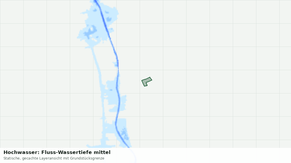 Statische Kartenansicht: Hochwasser: Fluss-Wassertiefe mittel