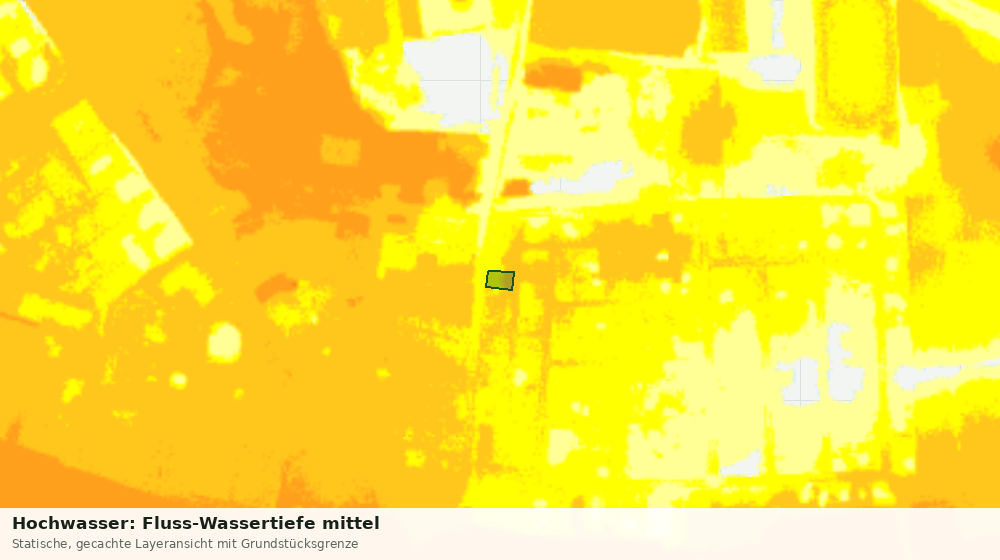 Statische Kartenansicht: Hochwasser: Fluss-Wassertiefe mittel