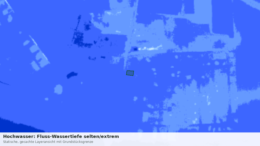 Statische Kartenansicht: Hochwasser: Fluss-Wassertiefe selten/extrem
