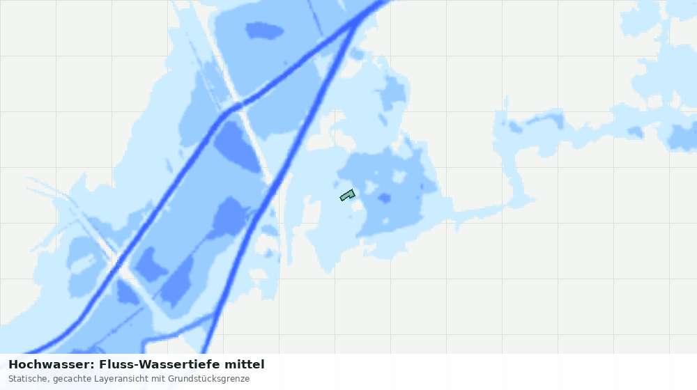 Statische Kartenansicht: Hochwasser: Fluss-Wassertiefe mittel