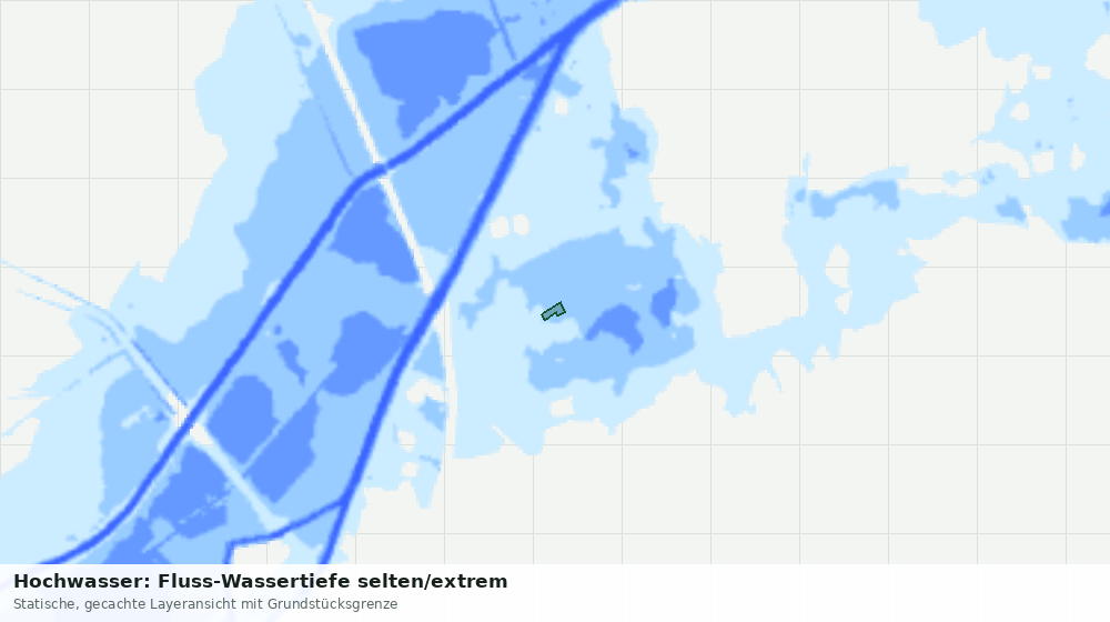 Statische Kartenansicht: Hochwasser: Fluss-Wassertiefe selten/extrem