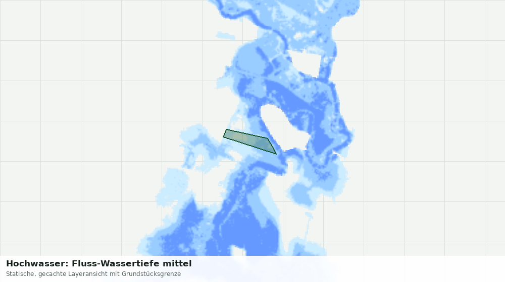 Statische Kartenansicht: Hochwasser: Fluss-Wassertiefe mittel
