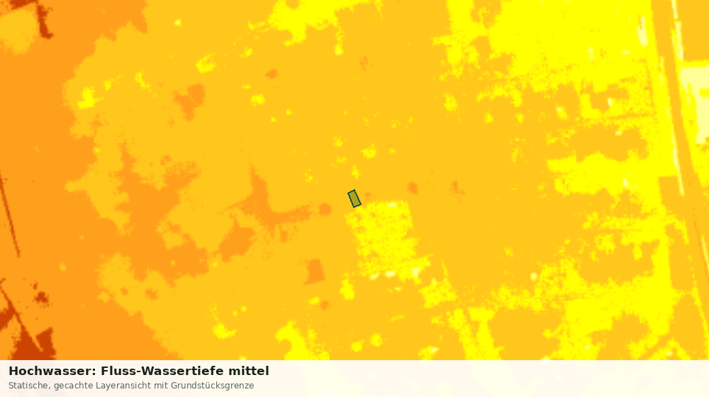 Statische Kartenansicht: Hochwasser: Fluss-Wassertiefe mittel