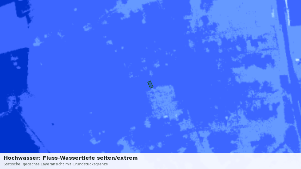 Statische Kartenansicht: Hochwasser: Fluss-Wassertiefe selten/extrem