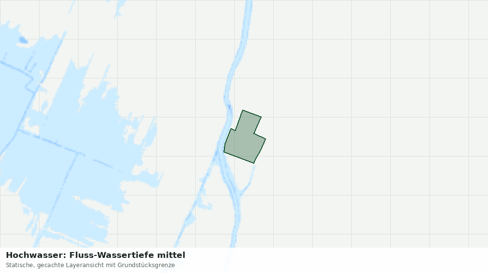 Statische Kartenansicht: Hochwasser: Fluss-Wassertiefe mittel