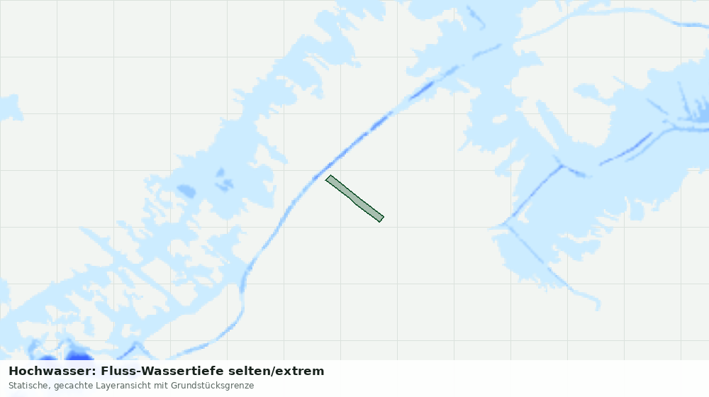 Statische Kartenansicht: Hochwasser: Fluss-Wassertiefe selten/extrem