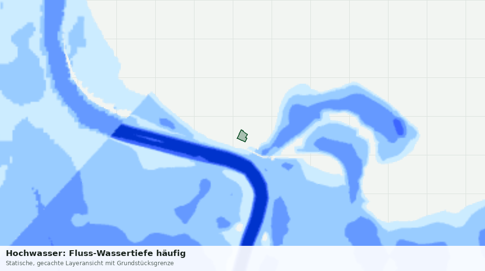 Statische Kartenansicht: Hochwasser: Fluss-Wassertiefe häufig