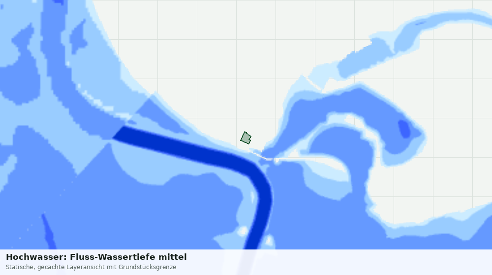 Statische Kartenansicht: Hochwasser: Fluss-Wassertiefe mittel