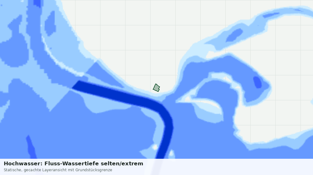 Statische Kartenansicht: Hochwasser: Fluss-Wassertiefe selten/extrem