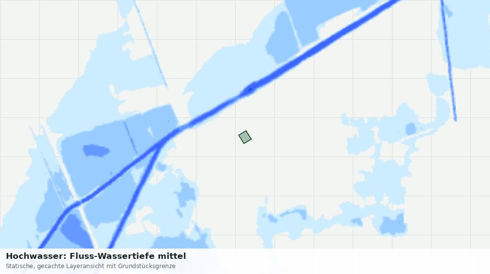 Statische Kartenansicht: Hochwasser: Fluss-Wassertiefe mittel