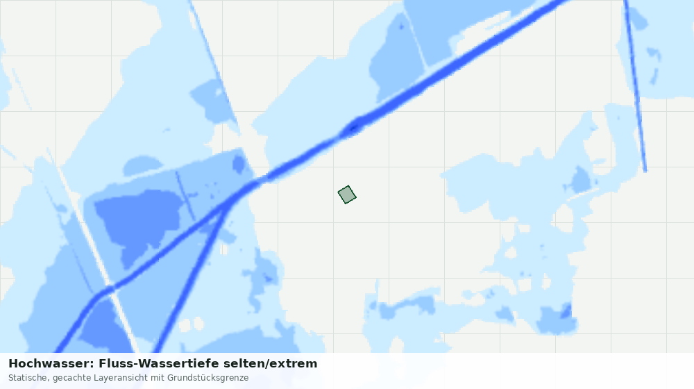 Statische Kartenansicht: Hochwasser: Fluss-Wassertiefe selten/extrem