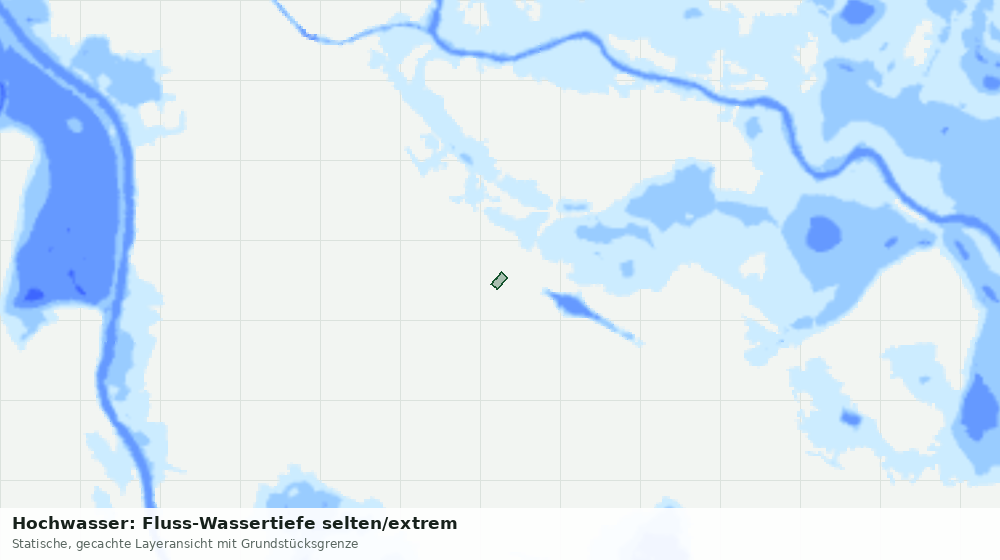 Statische Kartenansicht: Hochwasser: Fluss-Wassertiefe selten/extrem