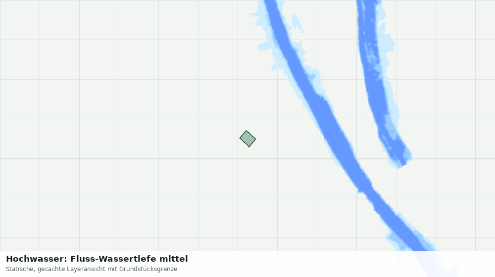 Statische Kartenansicht: Hochwasser: Fluss-Wassertiefe mittel