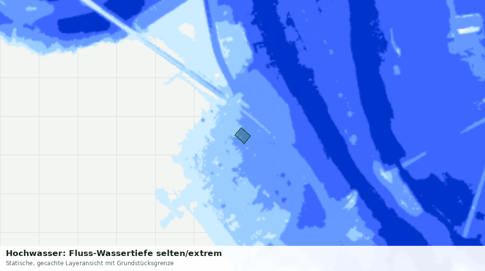 Statische Kartenansicht: Hochwasser: Fluss-Wassertiefe selten/extrem