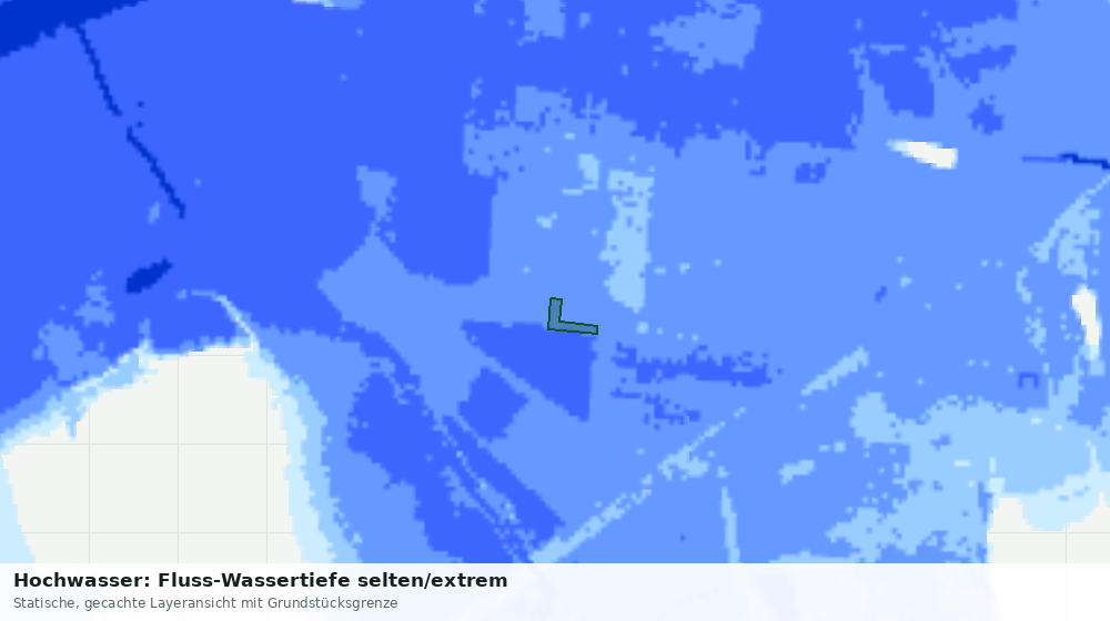 Statische Kartenansicht: Hochwasser: Fluss-Wassertiefe selten/extrem