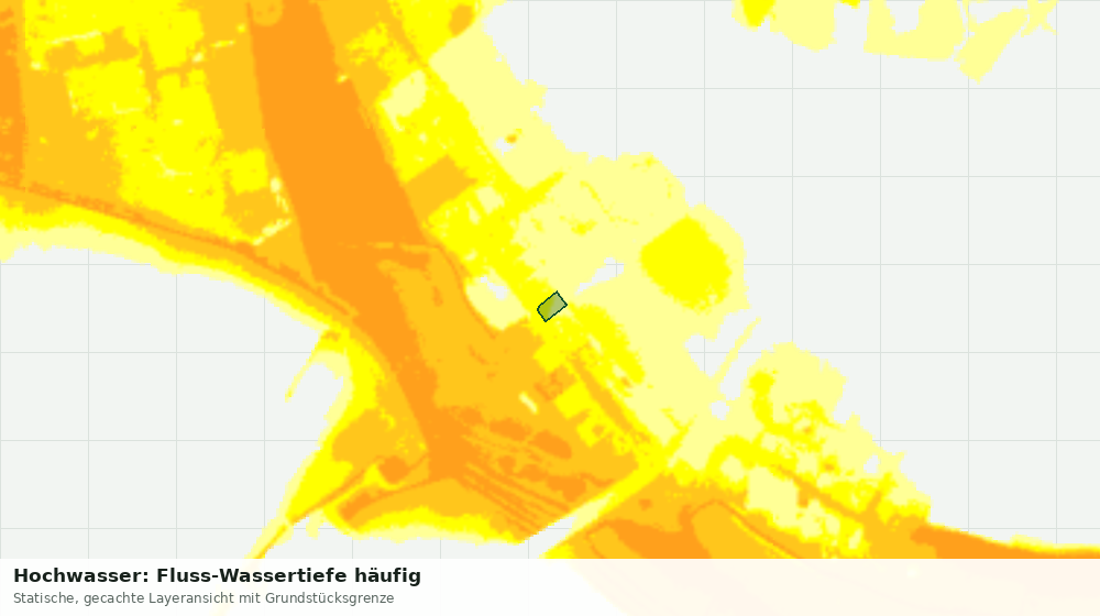 Statische Kartenansicht: Hochwasser: Fluss-Wassertiefe häufig