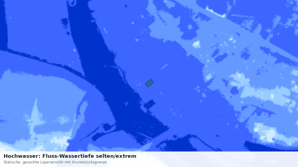 Statische Kartenansicht: Hochwasser: Fluss-Wassertiefe selten/extrem