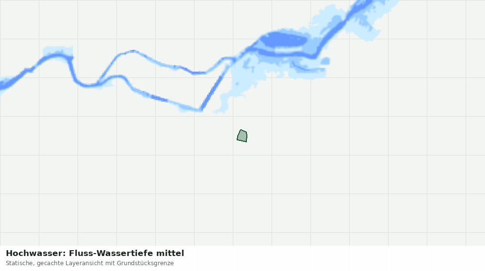 Statische Kartenansicht: Hochwasser: Fluss-Wassertiefe mittel