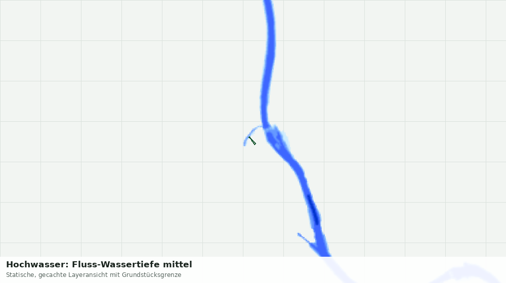 Statische Kartenansicht: Hochwasser: Fluss-Wassertiefe mittel