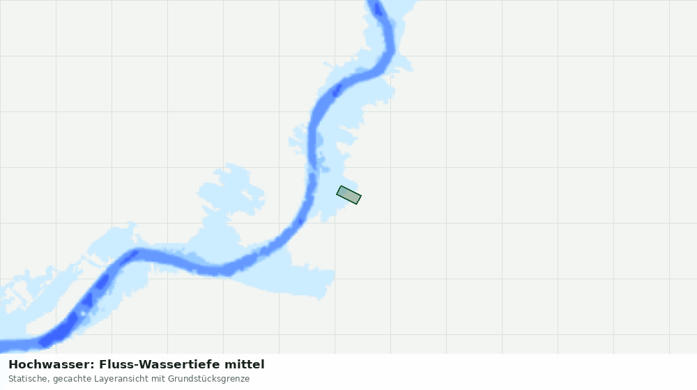 Statische Kartenansicht: Hochwasser: Fluss-Wassertiefe mittel