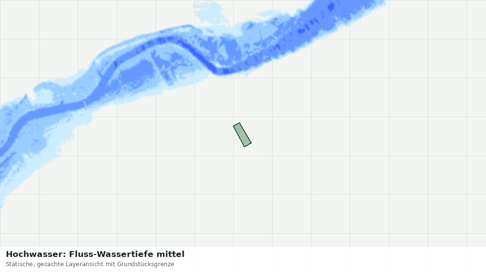 Statische Kartenansicht: Hochwasser: Fluss-Wassertiefe mittel