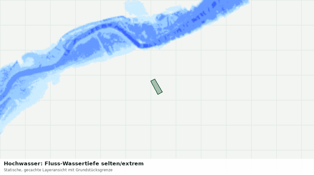 Statische Kartenansicht: Hochwasser: Fluss-Wassertiefe selten/extrem