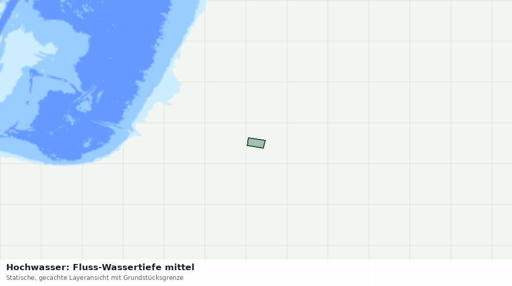 Statische Kartenansicht: Hochwasser: Fluss-Wassertiefe mittel