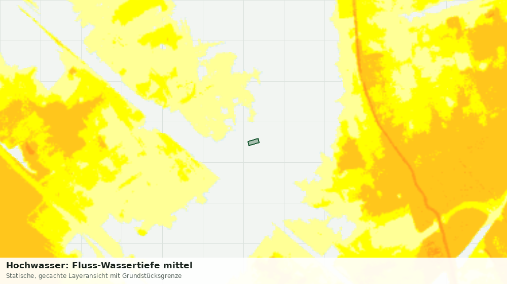 Statische Kartenansicht: Hochwasser: Fluss-Wassertiefe mittel