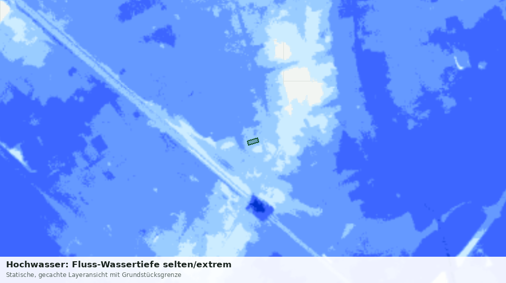 Statische Kartenansicht: Hochwasser: Fluss-Wassertiefe selten/extrem
