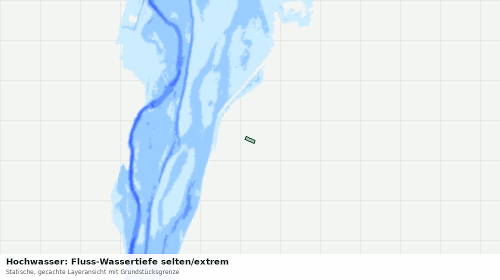 Statische Kartenansicht: Hochwasser: Fluss-Wassertiefe selten/extrem
