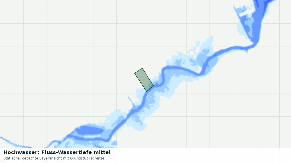 Statische Kartenansicht: Hochwasser: Fluss-Wassertiefe mittel