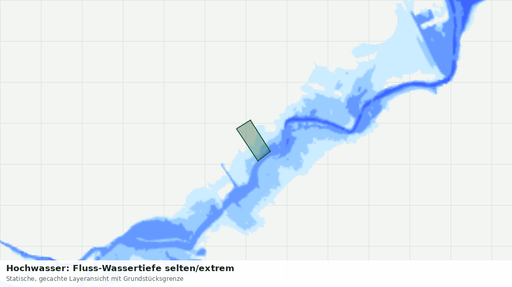 Statische Kartenansicht: Hochwasser: Fluss-Wassertiefe selten/extrem