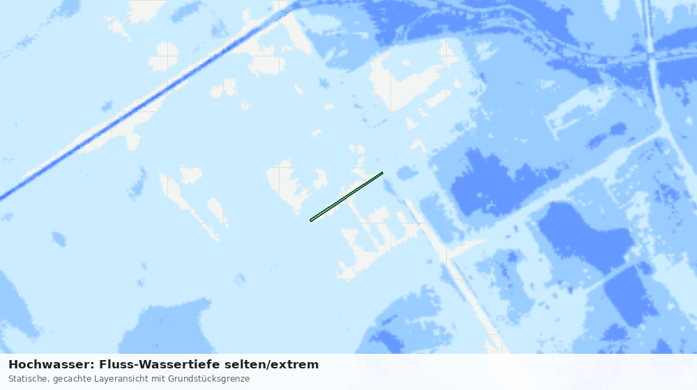 Statische Kartenansicht: Hochwasser: Fluss-Wassertiefe selten/extrem