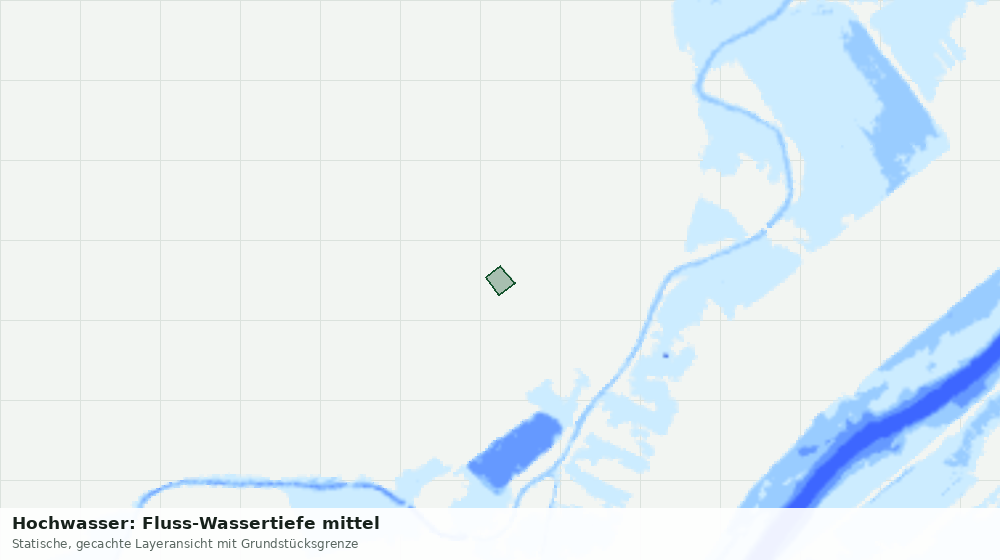 Statische Kartenansicht: Hochwasser: Fluss-Wassertiefe mittel