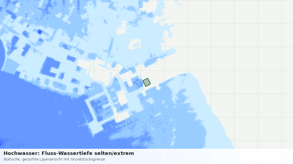 Statische Kartenansicht: Hochwasser: Fluss-Wassertiefe selten/extrem