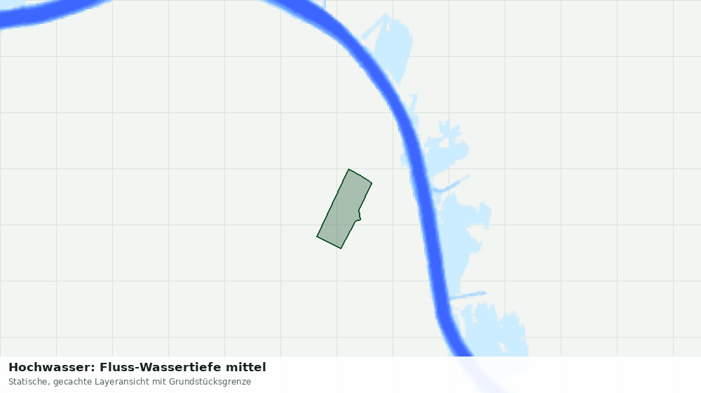 Statische Kartenansicht: Hochwasser: Fluss-Wassertiefe mittel