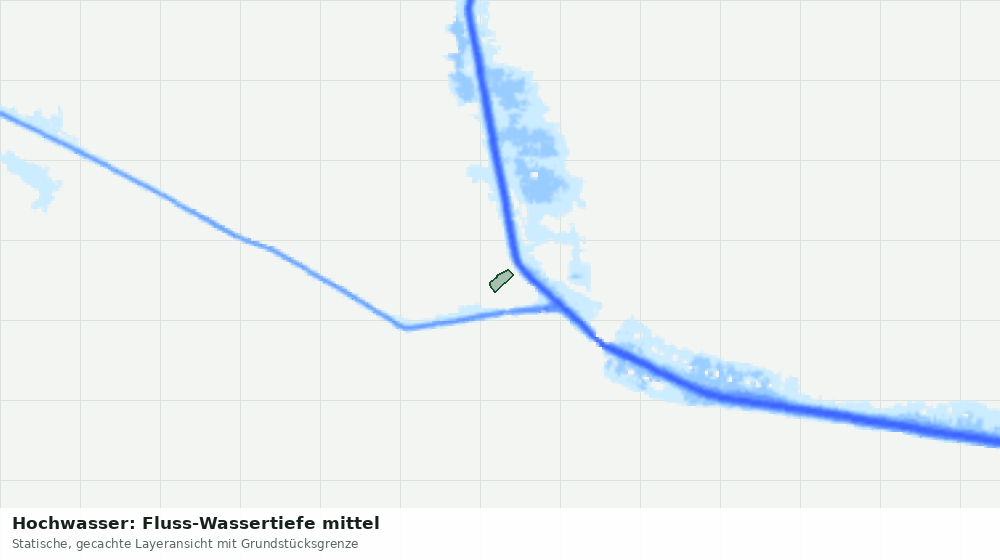 Statische Kartenansicht: Hochwasser: Fluss-Wassertiefe mittel