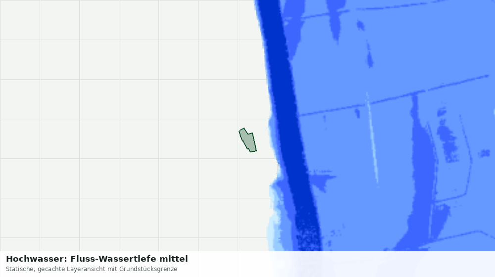 Statische Kartenansicht: Hochwasser: Fluss-Wassertiefe mittel