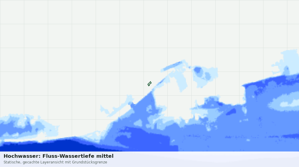Statische Kartenansicht: Hochwasser: Fluss-Wassertiefe mittel
