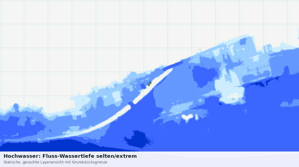 Statische Kartenansicht: Hochwasser: Fluss-Wassertiefe selten/extrem
