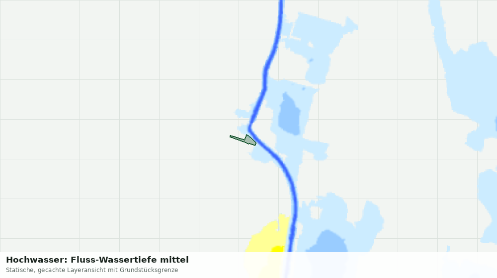 Statische Kartenansicht: Hochwasser: Fluss-Wassertiefe mittel
