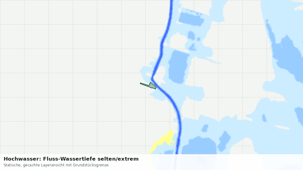 Statische Kartenansicht: Hochwasser: Fluss-Wassertiefe selten/extrem