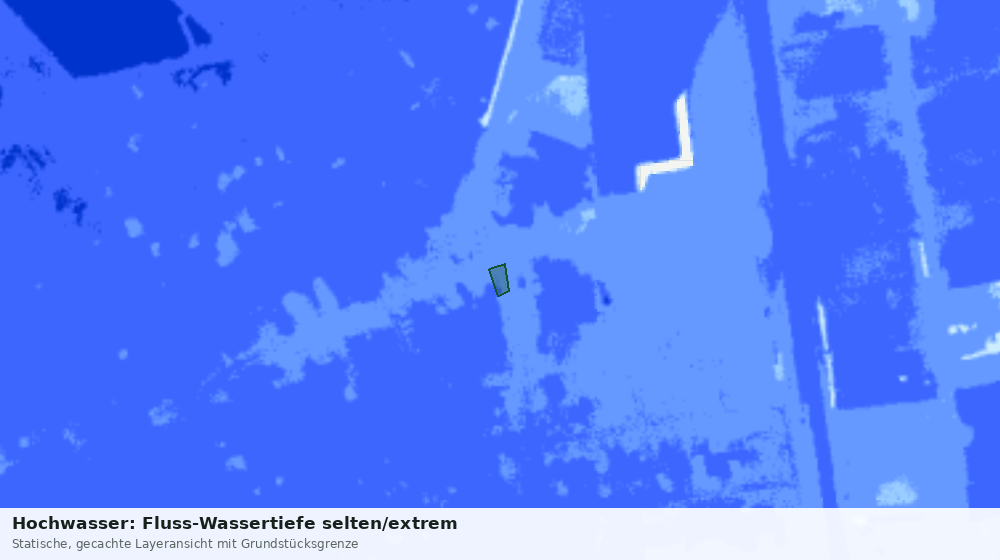 Statische Kartenansicht: Hochwasser: Fluss-Wassertiefe selten/extrem