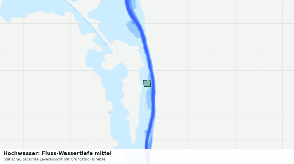 Statische Kartenansicht: Hochwasser: Fluss-Wassertiefe mittel