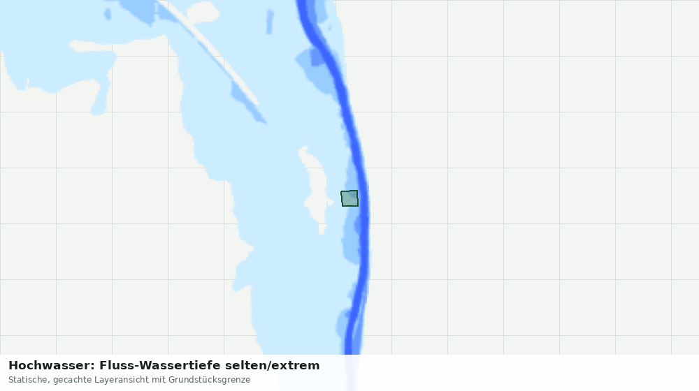 Statische Kartenansicht: Hochwasser: Fluss-Wassertiefe selten/extrem